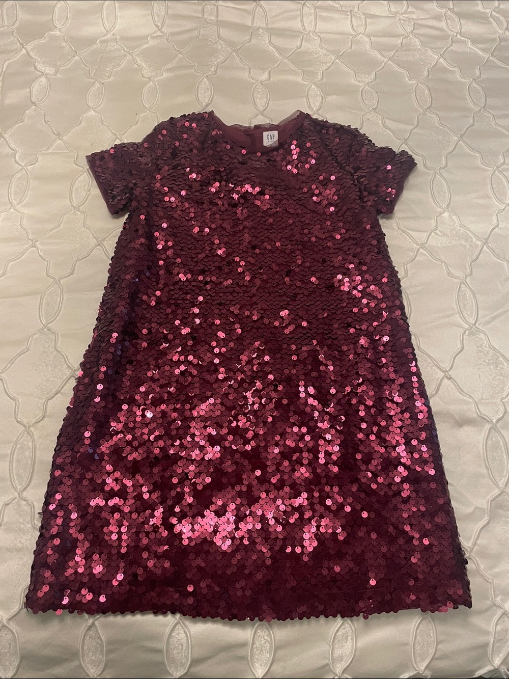 GAP Girls' Sequin Short Sleeve Dress
